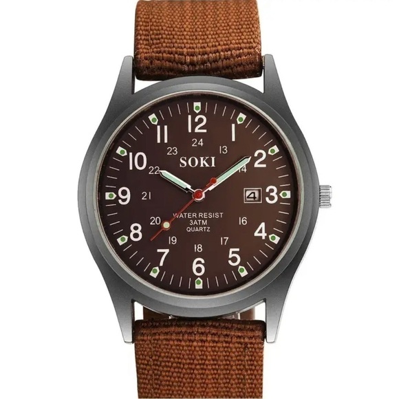 SOKI Men’s Analog Quartz‎ Date Display Military Watch. New - Picture 8 of 13